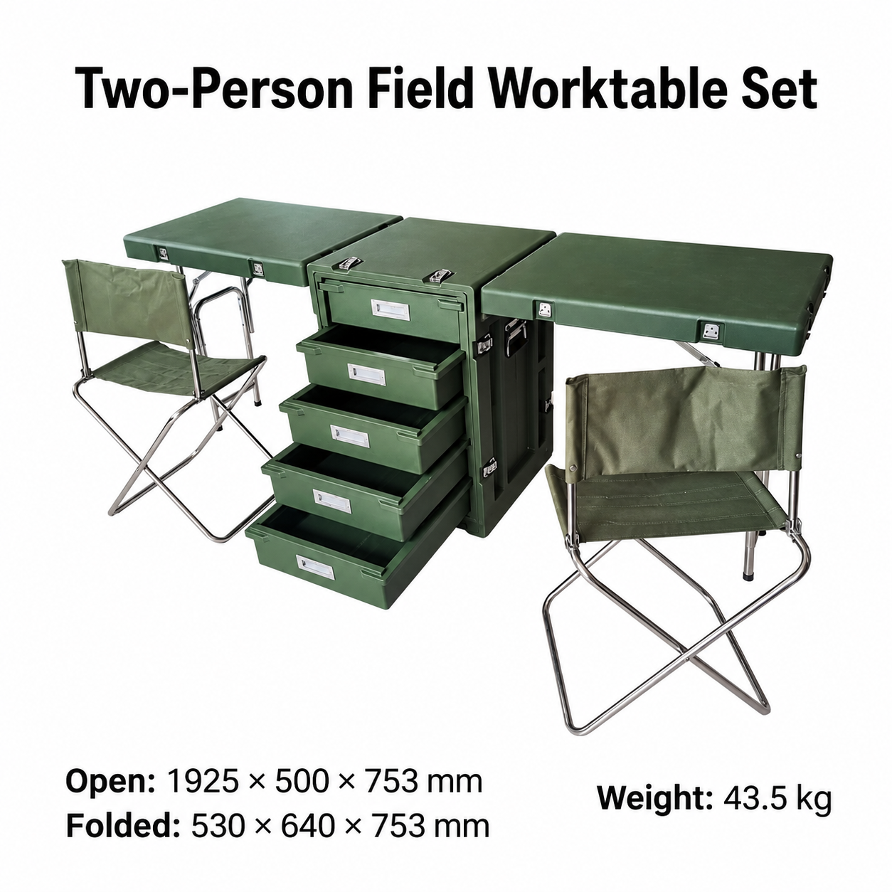 Two-Person Folding Field Worktable